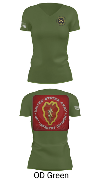 Womens Short Sleeve Vneck Shirt, 25th infantry division C-Btry 1/8 FA, , Teamtime, Team time, sublimation, custom sports apparel, team uniforms, spirit wear, spiritwear, sports uniforms, custom shirts, team store, custom team store, fundraiser sports, apparel fundraiser