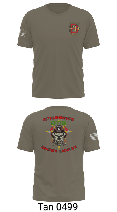 Bethlehem Fire Department E6/L2 76830300 Old School Cotton Feel Shirt - 70