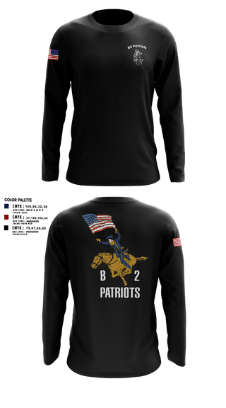 Long Sleeve Performance Shirt, B2 Patriots sports, Army, Teamtime, Team time, sublimation, custom sports apparel, team uniforms, spirit wear, spiritwear, sports uniforms, custom shirts, team store, custom team store, fundraiser sports, apparel fundraiser