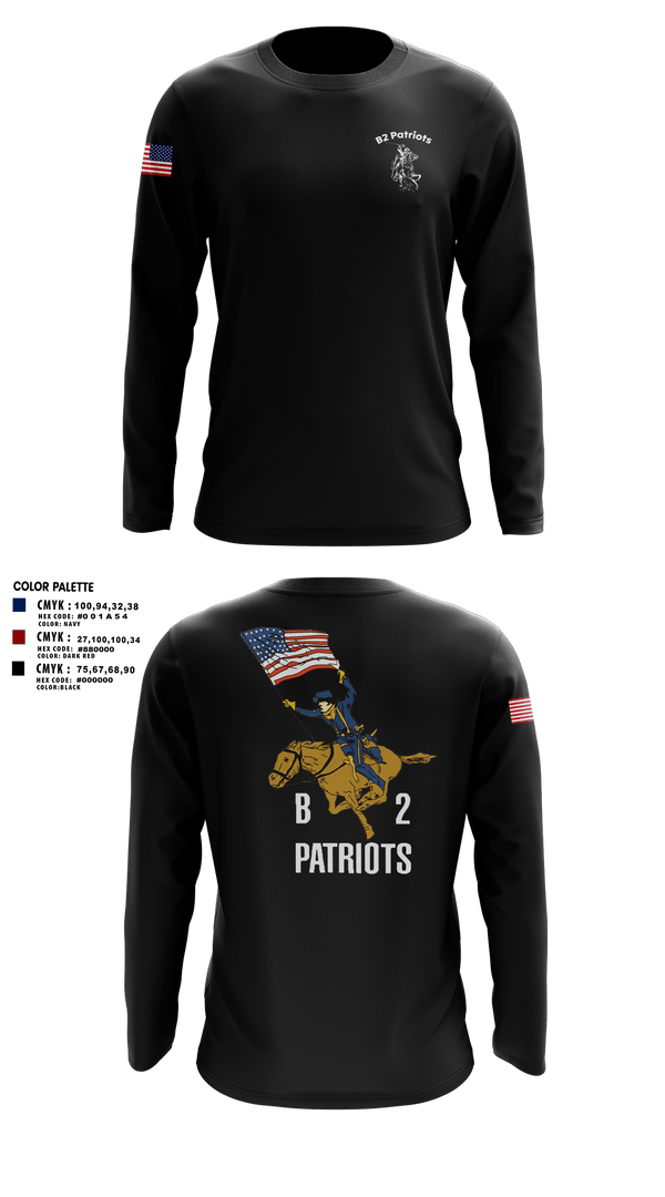 Long Sleeve Performance Shirt, B2 Patriots sports, Army, Teamtime, Team time, sublimation, custom sports apparel, team uniforms, spirit wear, spiritwear, sports uniforms, custom shirts, team store, custom team store, fundraiser sports, apparel fundraiser