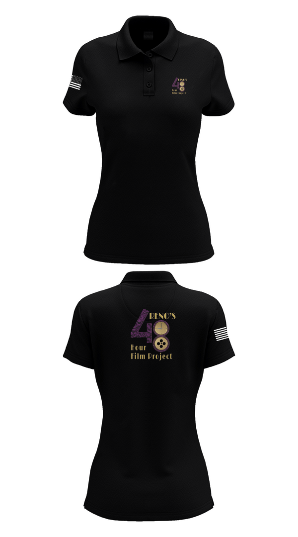 Womens Short Sleeve Performance Polo, 48 Hour Film Project, , Teamtime, Team time, sublimation, custom sports apparel, team uniforms, spirit wear, spiritwear, sports uniforms, custom shirts, team store, custom team store, fundraiser sports, apparel fundraiser