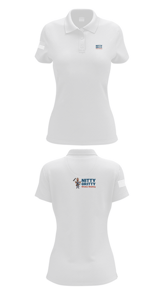 Womens Short Sleeve Performance Polo, Nitty Gritty Window washing, , Teamtime, Team time, sublimation, custom sports apparel, team uniforms, spirit wear, spiritwear, sports uniforms, custom shirts, team store, custom team store, fundraiser sports, apparel fundraiser