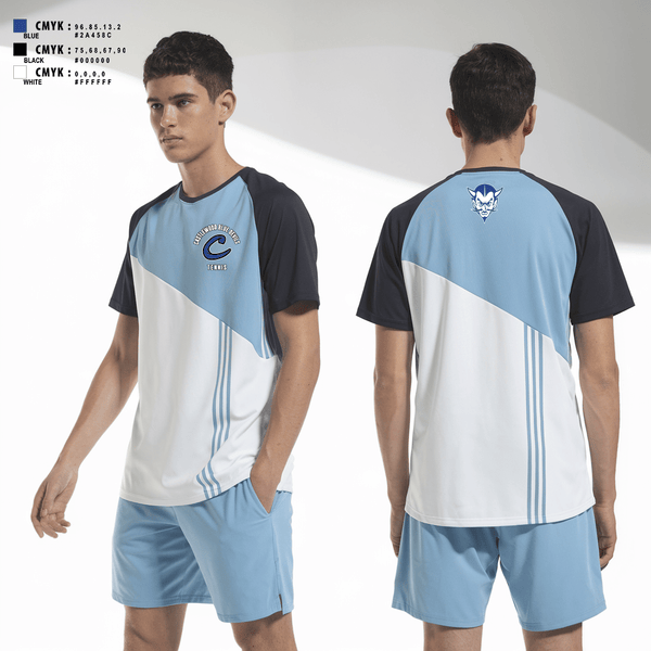 Short Sleeve Performance Shirt, Castlewood Blue Devils, Tennis, Teamtime, Team time, sublimation, custom sports apparel, team uniforms, spirit wear, spiritwear, sports uniforms, custom shirts, team store, custom team store, fundraiser sports, apparel fundraiser