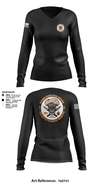 1/1 54829622 Women's Long Sleeve V-neck Shirt - 3