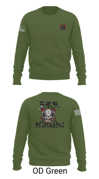 Crew Neck Sweatshirt, 526th ECC Desperados FMT, , Teamtime, Team time, sublimation, custom sports apparel, team uniforms, spirit wear, spiritwear, sports uniforms, custom shirts, team store, custom team store, fundraiser sports, apparel fundraiser
