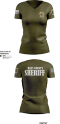 Hays County Sheriff’s Office 39669531 Women's Short Sleeve V-neck Shirt - 101