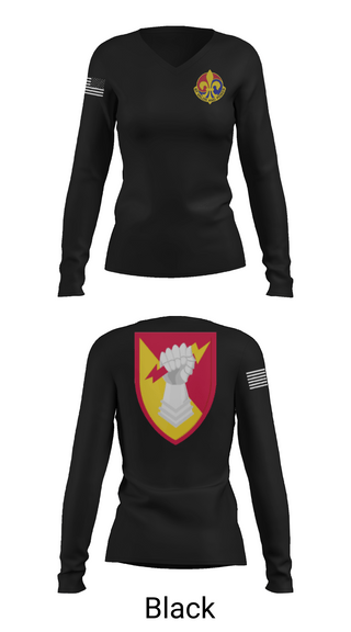Womens Long Sleeve Vneck Shirt, 38th ADA BDE, Army, Teamtime, Team time, sublimation, custom sports apparel, team uniforms, spirit wear, spiritwear, sports uniforms, custom shirts, team store, custom team store, fundraiser sports, apparel fundraiser