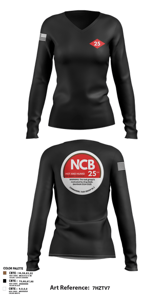 Womens Long Sleeve Vneck Shirt, NMCB 25 CTG 56.2, Navy, Teamtime, Team time, sublimation, custom sports apparel, team uniforms, spirit wear, spiritwear, sports uniforms, custom shirts, team store, custom team store, fundraiser sports, apparel fundraiser