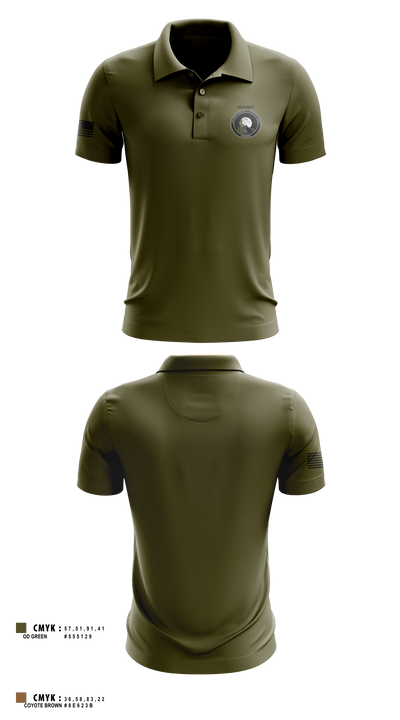 C CO 2-13th AVN REGT 33503079 Short Sleeve Performance Polo - 1