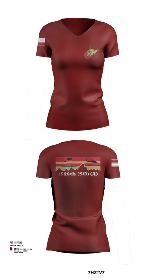 Womens Short Sleeve Vneck Shirt, 1528th FSC (SO) (A), , Teamtime, Team time, sublimation, custom sports apparel, team uniforms, spirit wear, spiritwear, sports uniforms, custom shirts, team store, custom team store, fundraiser sports, apparel fundraiser