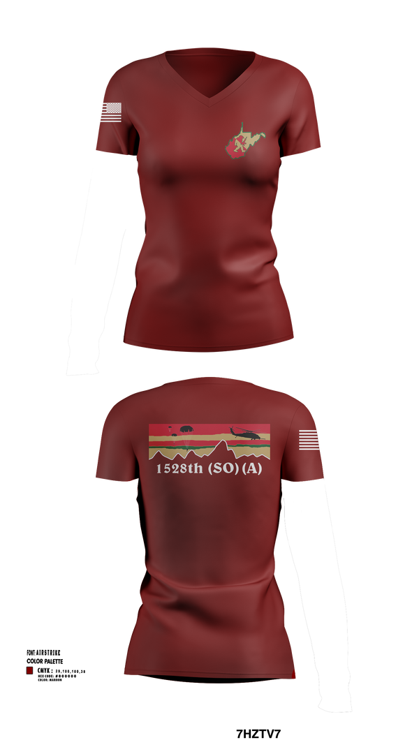 Womens Short Sleeve Vneck Shirt, 1528th FSC (SO) (A), , Teamtime, Team time, sublimation, custom sports apparel, team uniforms, spirit wear, spiritwear, sports uniforms, custom shirts, team store, custom team store, fundraiser sports, apparel fundraiser