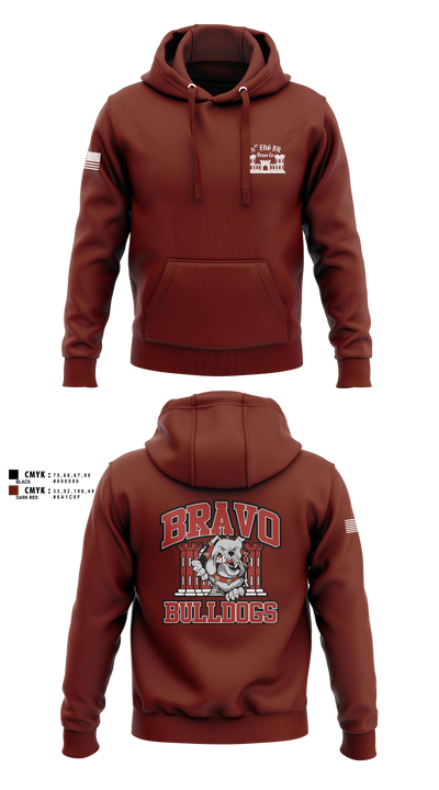 Bravo Company “Bulldogs” 31st Engineer Battalion 91447839 Hoodie - 1