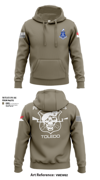Hoodie, Pershing Rifles Troop L-1, , Teamtime, Team time, sublimation, custom sports apparel, team uniforms, spirit wear, spiritwear, sports uniforms, custom shirts, team store, custom team store, fundraiser sports, apparel fundraiser