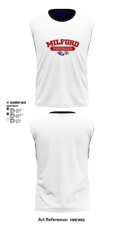 Milford Eagles Pop Warner Football and Cheer 85500081 Tank Top - 3 (1)