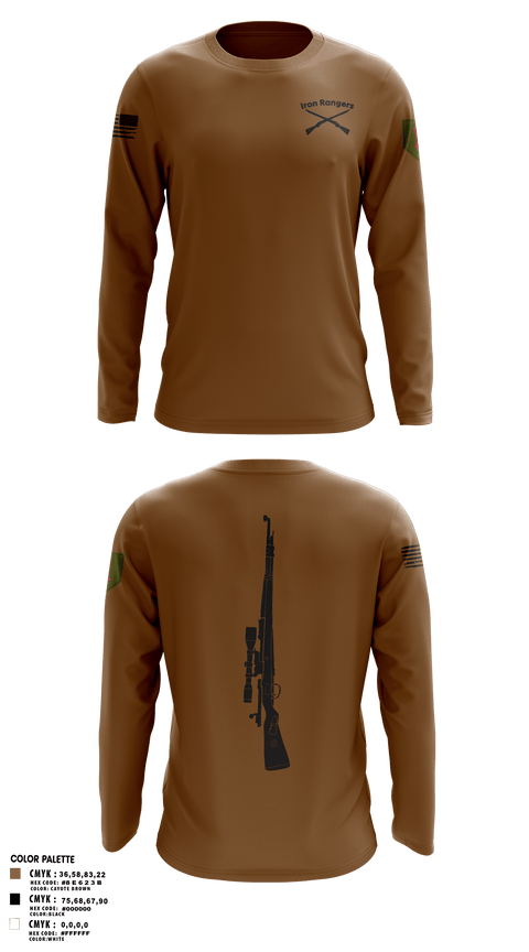 Long Sleeve Performance Shirt, Iron Rangers, Army, Teamtime, Team time, sublimation, custom sports apparel, team uniforms, spirit wear, spiritwear, sports uniforms, custom shirts, team store, custom team store, fundraiser sports, apparel fundraiser