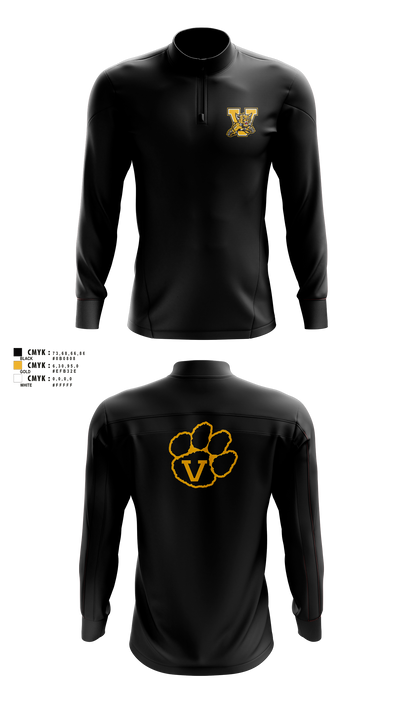 Valdosta High School Tennis 90530849 Quarter Zip Jacket - 1