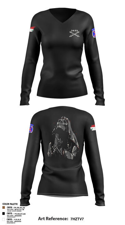 3-6 FA 94514876 Women's Long Sleeve V-neck Shirt - 3