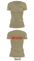 ISA Air base Fire Dept. 19172110 Women's Short Sleeve V-neck Shirt - 88