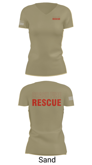 Womens Short Sleeve Vneck Shirt, ISA Air base Fire Dept., Fire Department, Teamtime, Team time, sublimation, custom sports apparel, team uniforms, spirit wear, spiritwear, sports uniforms, custom shirts, team store, custom team store, fundraiser sports, apparel fundraiser