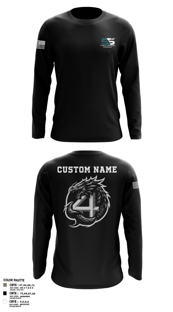 Long Sleeve Performance Shirt, 55th COMCAM 4th PLT, , Teamtime, Team time, sublimation, custom sports apparel, team uniforms, spirit wear, spiritwear, sports uniforms, custom shirts, team store, custom team store, fundraiser sports, apparel fundraiser