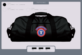 Duffle Bag, Recruiting, Army, Teamtime, Team time, sublimation, custom sports apparel, team uniforms, spirit wear, spiritwear, sports uniforms, custom shirts, team store, custom team store, fundraiser sports, apparel fundraiser