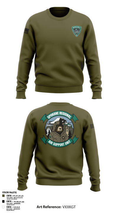 Spokane Regional Air Support Unit 73672430 Crew Neck Sweatshirt - 101