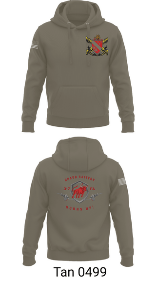 Hoodie, Bravo Battery 3-7 FA, Army, Teamtime, Team time, sublimation, custom sports apparel, team uniforms, spirit wear, spiritwear, sports uniforms, custom shirts, team store, custom team store, fundraiser sports, apparel fundraiser
