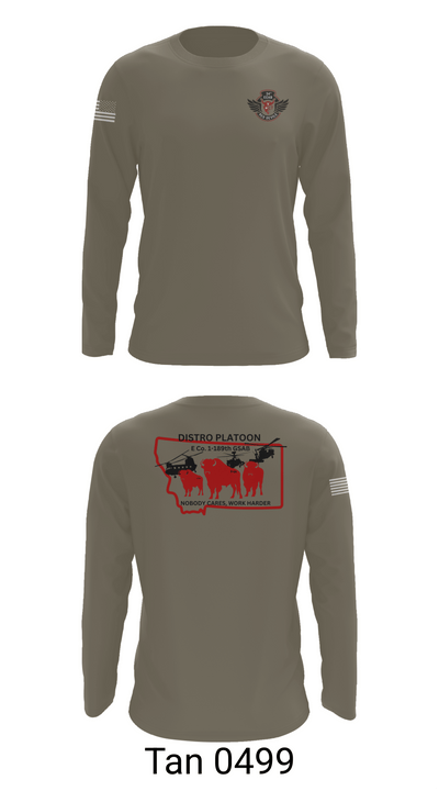 E co. 1-189th 4920111 Long Sleeve Performance Shirt 63