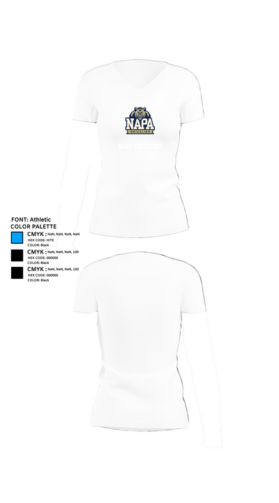 Napa Grizzlies 4905083 Women's Short Sleeve V-neck Shirt - 18