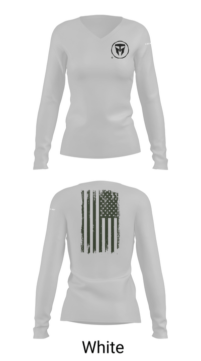 Travis Manion 82293447 Women's Long Sleeve V-neck Shirt - 16