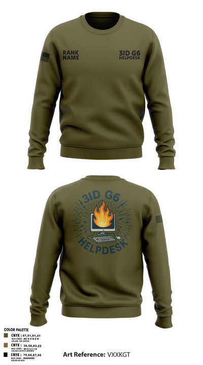 3ID G6 Helpdesk 95393067 Crew Neck Sweatshirt - 105