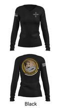 CVN 72 Abraham Lincoln 88368148 Women's Long Sleeve V-neck Shirt - 35