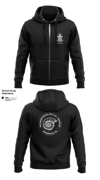 Zip Hoodie, Scuba Ship 1492, Swimming, Teamtime, Team time, sublimation, custom sports apparel, team uniforms, spirit wear, spiritwear, sports uniforms, custom shirts, team store, custom team store, fundraiser sports, apparel fundraiser