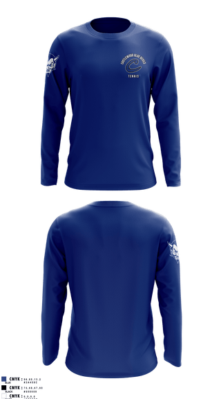 Long Sleeve Performance Shirt, Castlewood Blue Devils, Tennis, Teamtime, Team time, sublimation, custom sports apparel, team uniforms, spirit wear, spiritwear, sports uniforms, custom shirts, team store, custom team store, fundraiser sports, apparel fundraiser