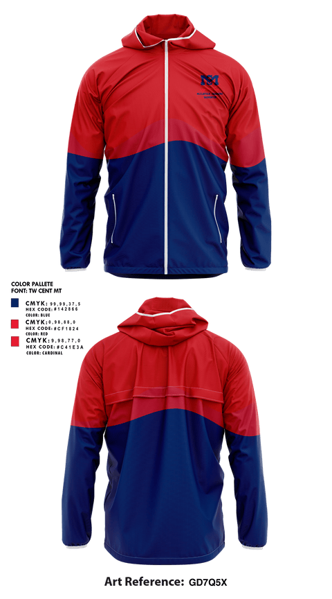 Windbreaker, McClintock Chargers Badminton, Spirit Store, Teamtime, Team time, sublimation, custom sports apparel, team uniforms, spirit wear, spiritwear, sports uniforms, custom shirts, team store, custom team store, fundraiser sports, apparel fundraiser