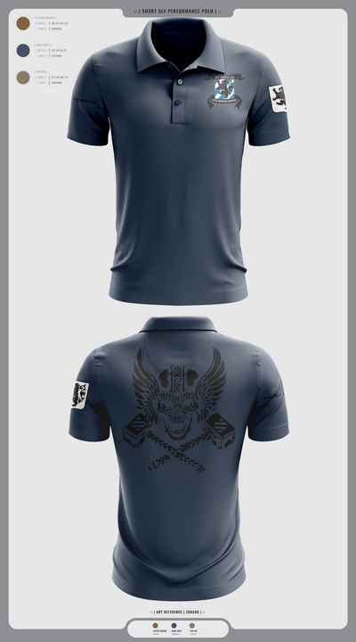 1-28 Infantry battalion 32318490 Short Sleeve Performance Polo - 2