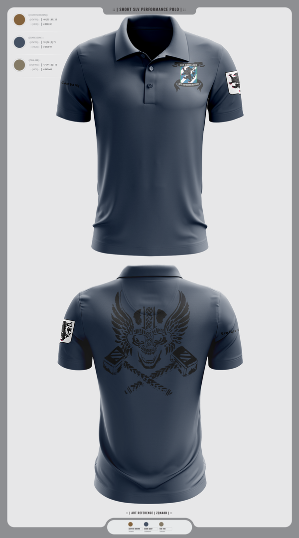 Short Sleeve Performance Polo, 1-28 Infantry battalion, , Teamtime, Team time, sublimation, custom sports apparel, team uniforms, spirit wear, spiritwear, sports uniforms, custom shirts, team store, custom team store, fundraiser sports, apparel fundraiser