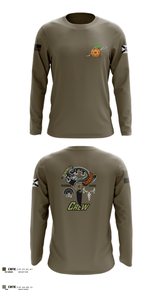 Long Sleeve Performance Shirt, Seminole / Orange Crew, , Teamtime, Team time, sublimation, custom sports apparel, team uniforms, spirit wear, spiritwear, sports uniforms, custom shirts, team store, custom team store, fundraiser sports, apparel fundraiser