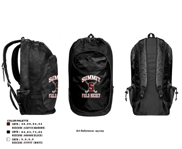 Gear Bag, Rockwood Summit Falcons Field Hockey, Field Hockey, Teamtime, Team time, sublimation, custom sports apparel, team uniforms, spirit wear, spiritwear, sports uniforms, custom shirts, team store, custom team store, fundraiser sports, apparel fundraiser