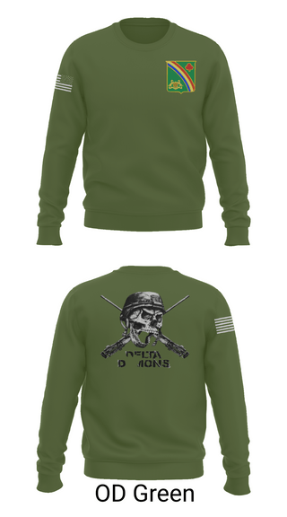 Crew Neck Sweatshirt, 1st Battalion 69th Infantry Regiment, Army, Teamtime, Team time, sublimation, custom sports apparel, team uniforms, spirit wear, spiritwear, sports uniforms, custom shirts, team store, custom team store, fundraiser sports, apparel fundraiser
