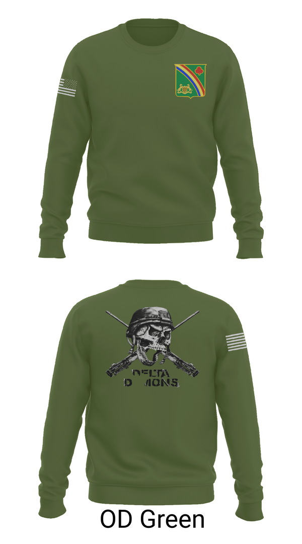 Crew Neck Sweatshirt, 1st Battalion 69th Infantry Regiment, Army, Teamtime, Team time, sublimation, custom sports apparel, team uniforms, spirit wear, spiritwear, sports uniforms, custom shirts, team store, custom team store, fundraiser sports, apparel fundraiser