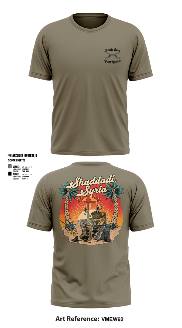 Short Sleeve Performance Shirt, 1st PLT C TROOP 107 CAV, Army, Teamtime, Team time, sublimation, custom sports apparel, team uniforms, spirit wear, spiritwear, sports uniforms, custom shirts, team store, custom team store, fundraiser sports, apparel fundraiser