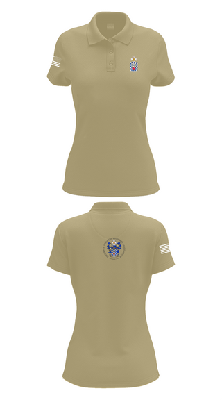 Womens Short Sleeve Performance Polo, 1st Battalion, 16th Infantry Regiment, , Teamtime, Team time, sublimation, custom sports apparel, team uniforms, spirit wear, spiritwear, sports uniforms, custom shirts, team store, custom team store, fundraiser sports, apparel fundraiser