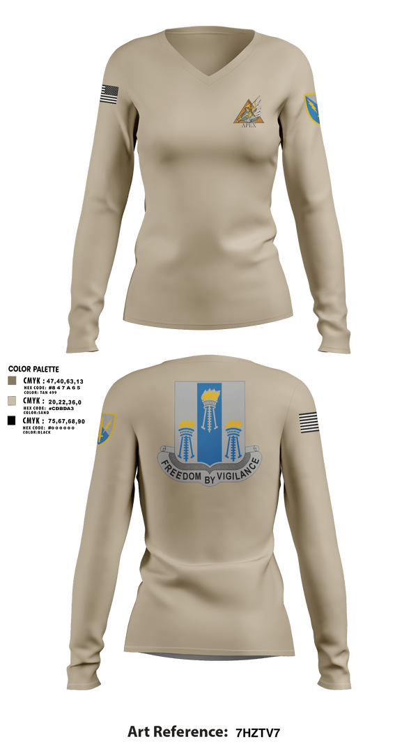 Womens Long Sleeve Vneck Shirt, Apex, 502d IEW BN, Army, Teamtime, Team time, sublimation, custom sports apparel, team uniforms, spirit wear, spiritwear, sports uniforms, custom shirts, team store, custom team store, fundraiser sports, apparel fundraiser