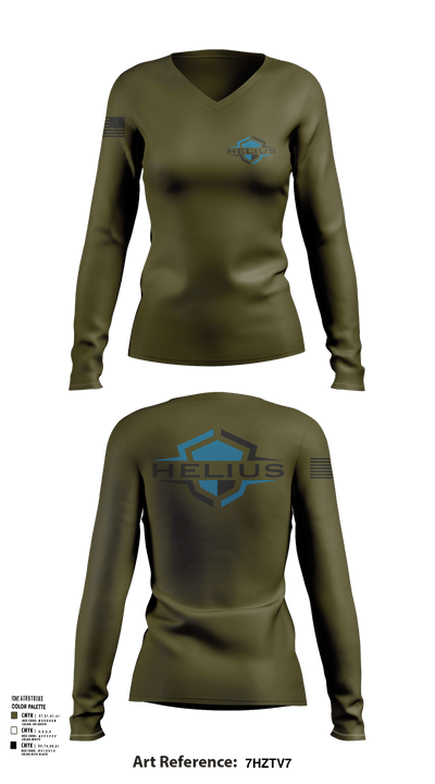 Helius Women's Long Sleeve V-neck Shirt - 3