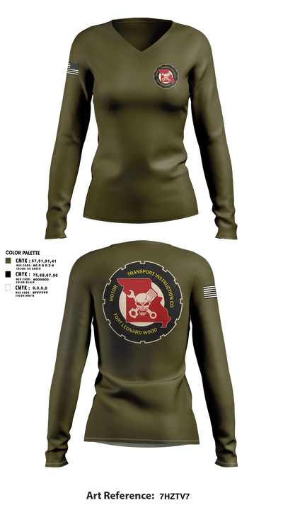 MTIC Women's Long Sleeve V-neck Shirt - 1
