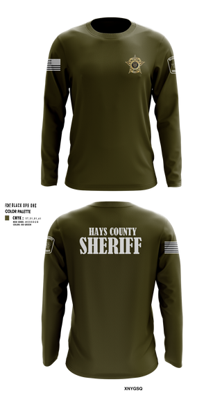 Long Sleeve Performance Shirt, Hays County Sheriff’s Office, , Teamtime, Team time, sublimation, custom sports apparel, team uniforms, spirit wear, spiritwear, sports uniforms, custom shirts, team store, custom team store, fundraiser sports, apparel fundraiser