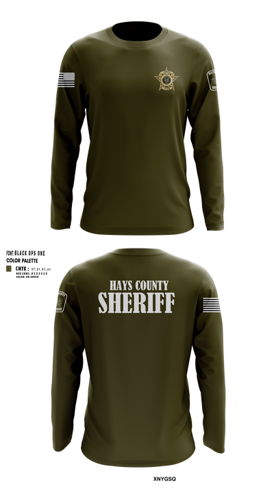 Hays County Sheriff’s Office 39669531 Long Sleeve Performance Shirt 101