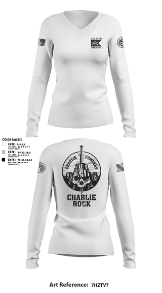 Womens Long Sleeve Vneck Shirt, Charlie Rock, , Teamtime, Team time, sublimation, custom sports apparel, team uniforms, spirit wear, spiritwear, sports uniforms, custom shirts, team store, custom team store, fundraiser sports, apparel fundraiser