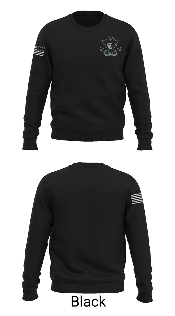 Crew Neck Sweatshirt, Saint Mary's High School Track & Field, Track & Field, Teamtime, Team time, sublimation, custom sports apparel, team uniforms, spirit wear, spiritwear, sports uniforms, custom shirts, team store, custom team store, fundraiser sports, apparel fundraiser